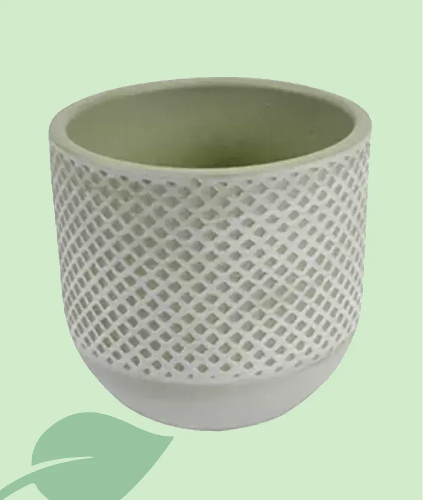 Macetero RUS 17 × 14,5 cm de cerámica decorativa