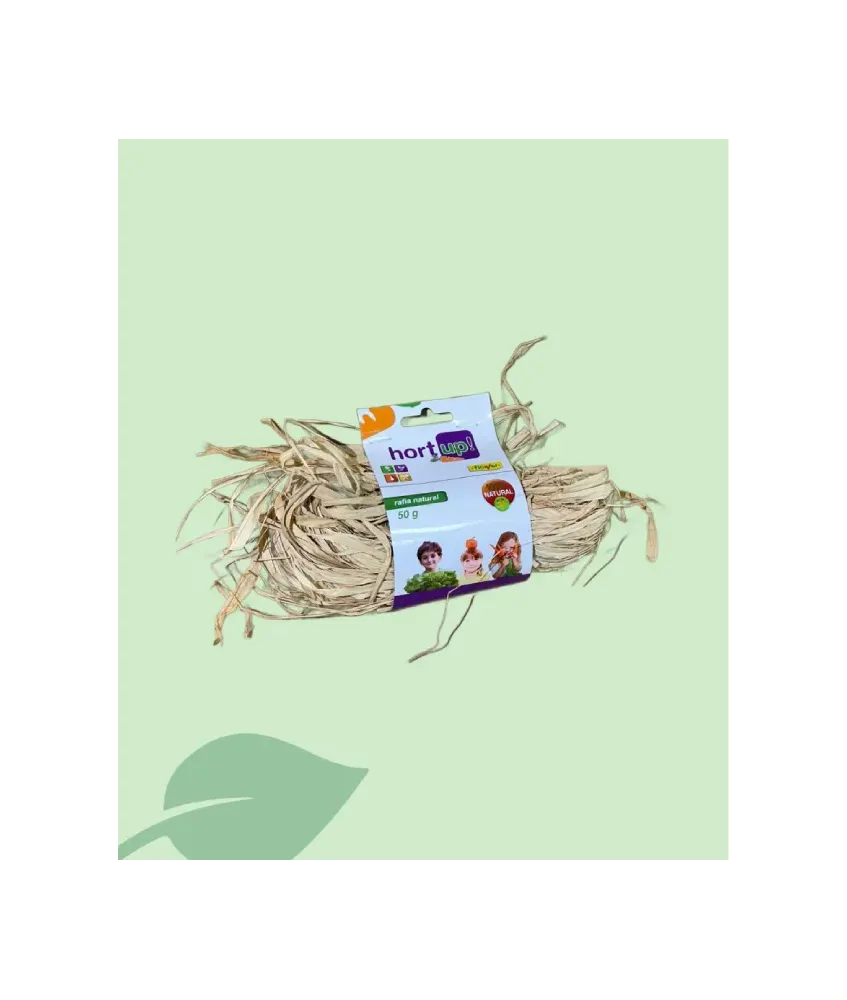 Rafia Natural Hortup 50 g – cuerda vegetal para jardín y manualidades