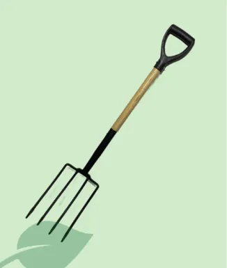 Horca de Jardín 115 cm con Mango de Madera – airea y remueve tierra