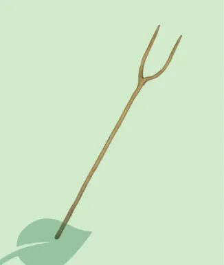 Forca de Jardín de Madera de Lledoner – 2 Púas