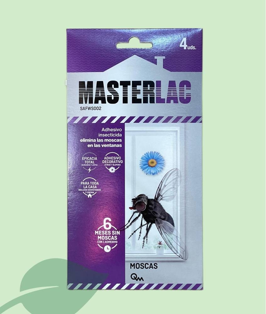 Masterlac Adhesivo Insecticida Moscas – Adhesivo‑Flor 4 uds