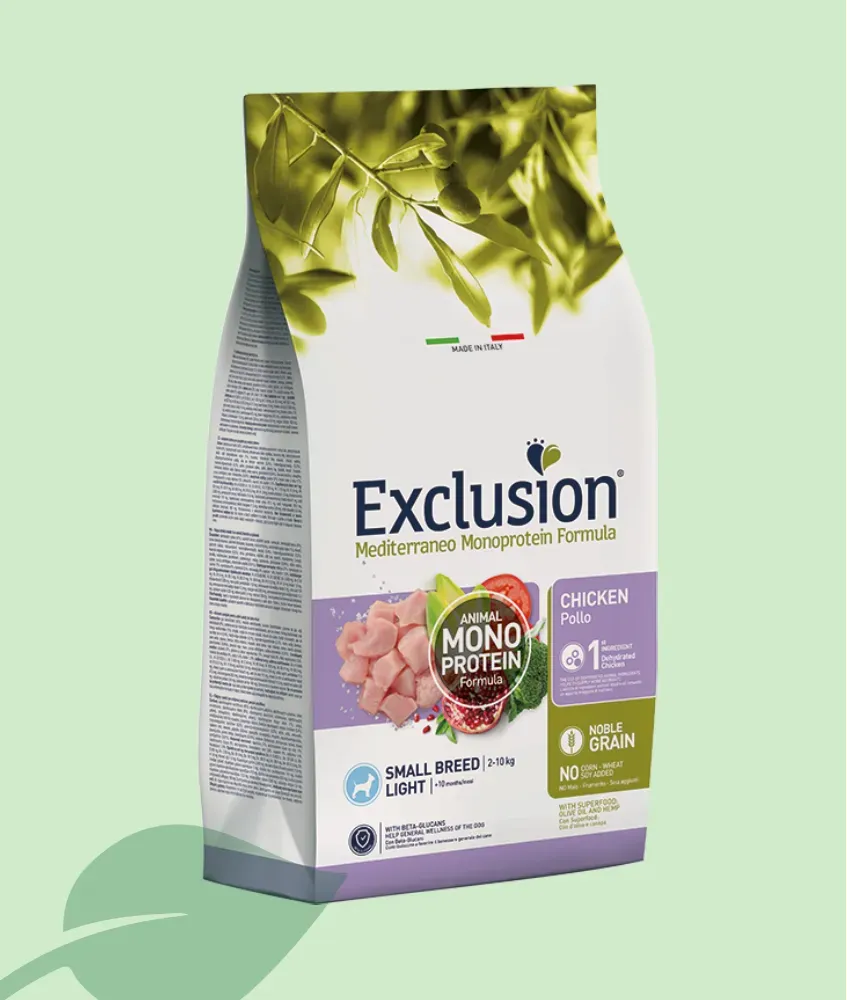 Exclusion Light Pollo 12 kg – Pienso Light para Perros Medianos/Grandes