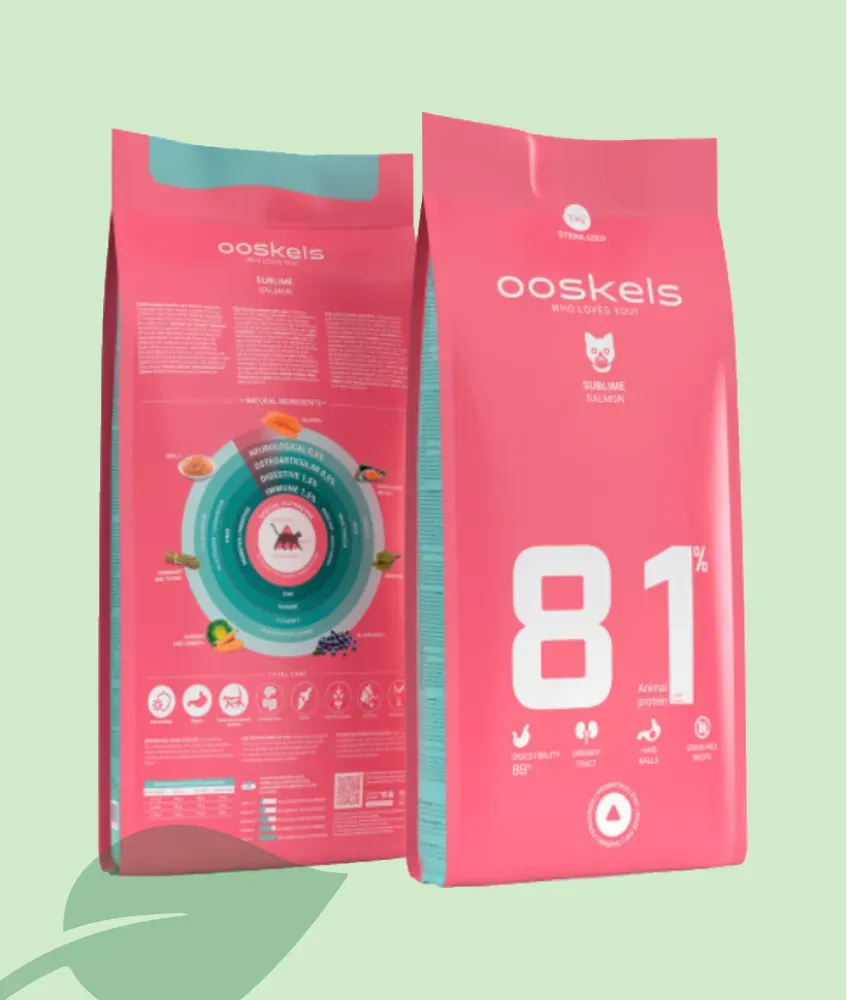 Ooskels 81% Sterilized Salmon Pienso Gatos Esterilizados