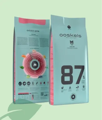 Ooskels 87% Chicken & Salmon Pienso Grain Free Gatos