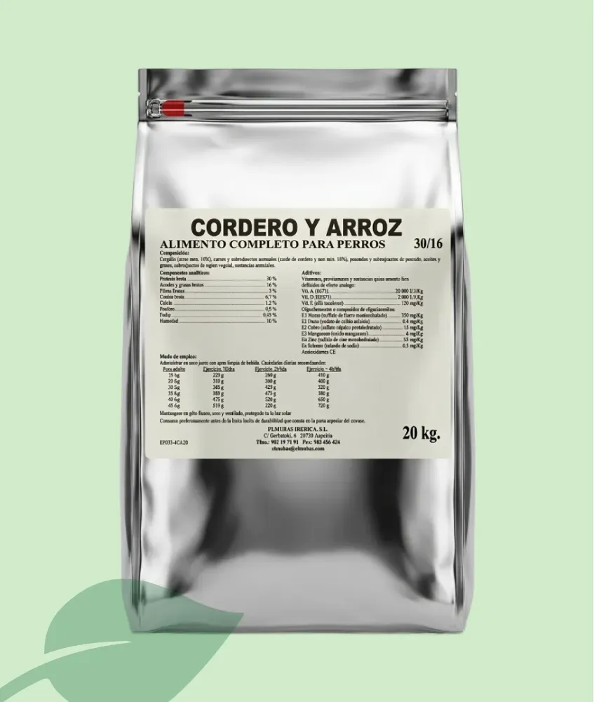 SIRIUS LAMB PLATA - Pinso de Xai i Arròs 30/16 - 20 kg