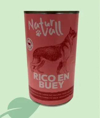Natur Vall Vacuno Lata 1240 g Comida Húmeda para Perros