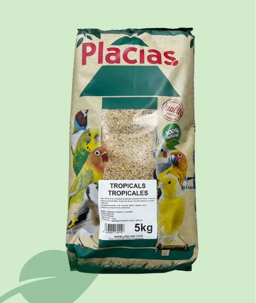 Placias Mixtura Tropicals Aliment per a Aus Tropicals 5 kg