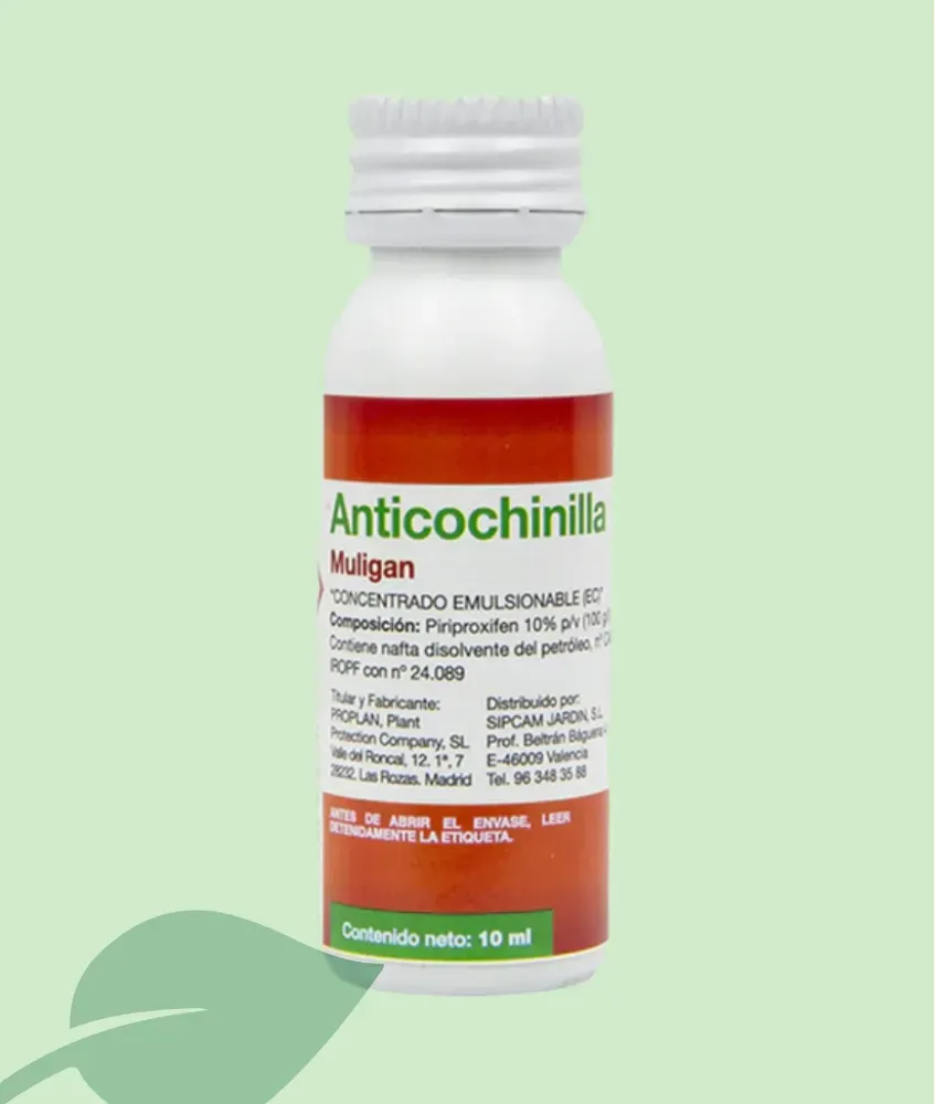 Control eficaç de cotxinilles en plantes Sipcam Muligan és un insecticida concentrat formulat amb piriproxifen 10 %, una substàn