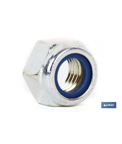 Tuerca Hex. C.8 Autoblocante whitworth Zincado
