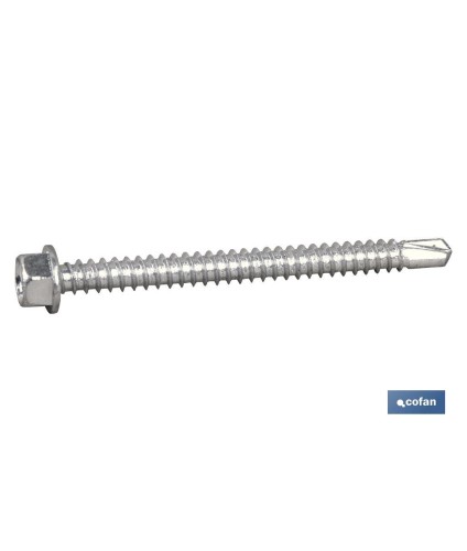 Tornillo Autotaladrante Cabeza Hexagonal con Collarín Zincado