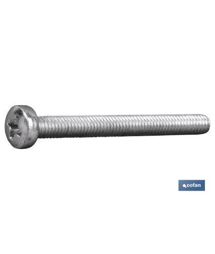 Tornillo Cabeza Cilíndrica Abombada. Pozidrive Zincado