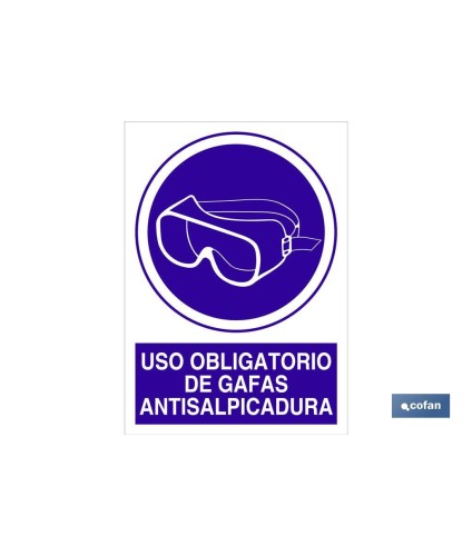 Uso obligatorio de gafas antisalpicadura