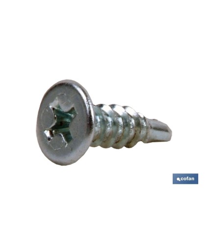 Tornillo autotaladrante cabeza extraplana Phillips Zincado