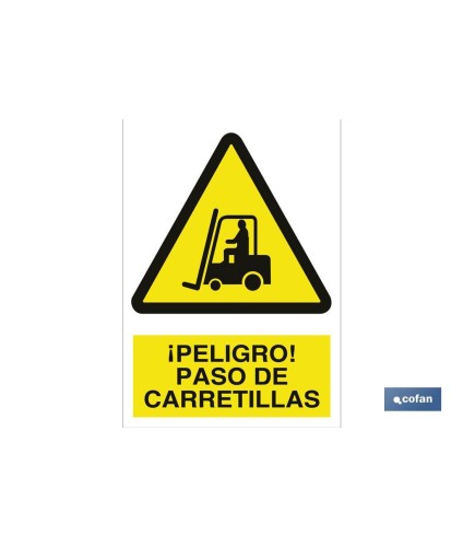¡Peligro! paso de carretillas