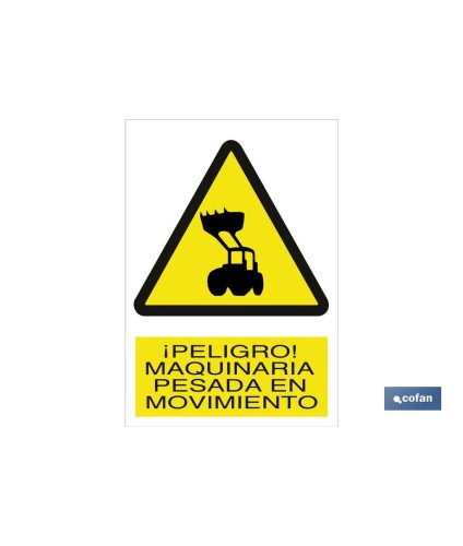 ¡Peligro! maquinaria pesada en movimiento