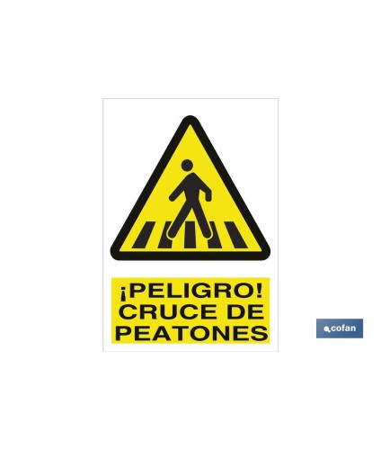 Peligro cruce de peatones