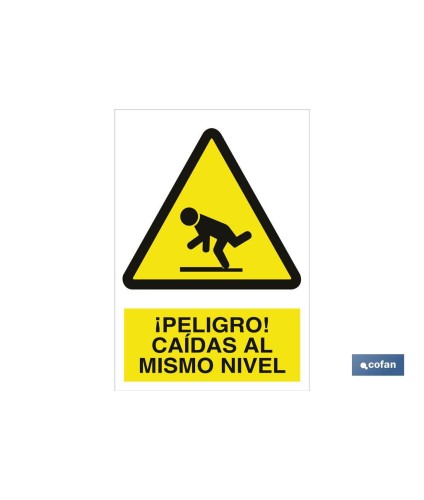 ¡Peligro! caída al mismo nivel