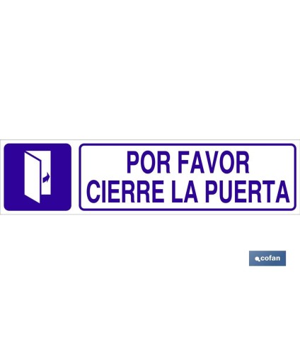Por favor, cierre la puerta