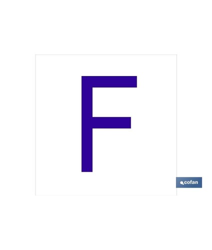 F Letra en glasspack