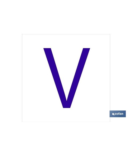 V Letra en glasspack