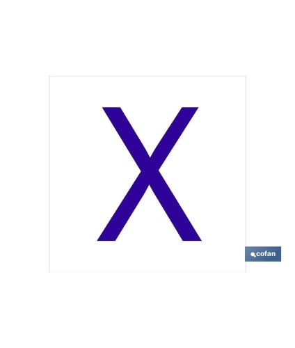 X Letra en glasspack