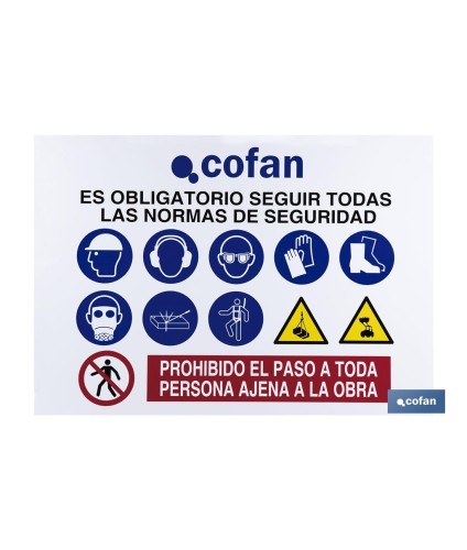 Cartel de obra en glasspack 0,7 mm