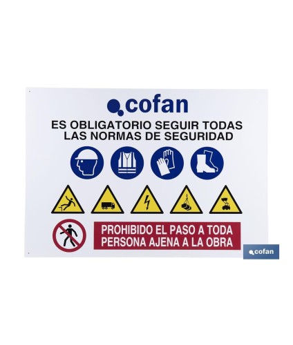 Cartel de obra en glasspack 0,7 mm