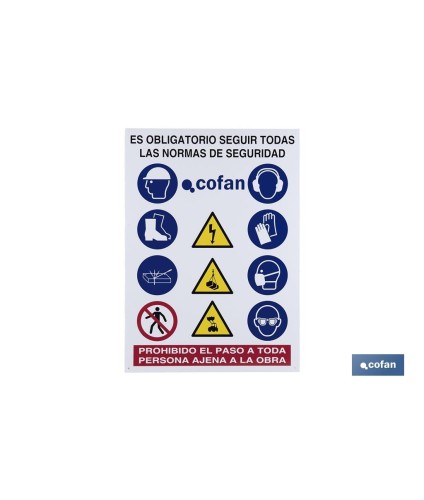 Cartel de obra en glasspack 0,7 mm