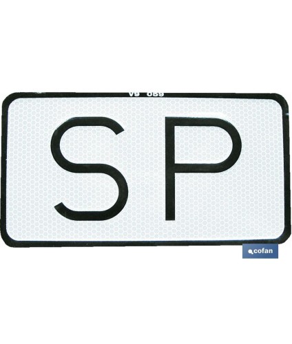 Placa SP V-9 Servicio Público