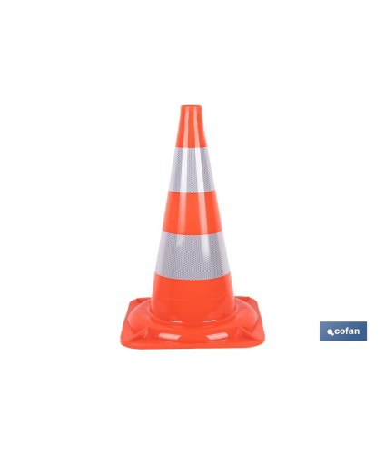 Cono de señalización para automoción | Color naranja | Altura: 50 cm