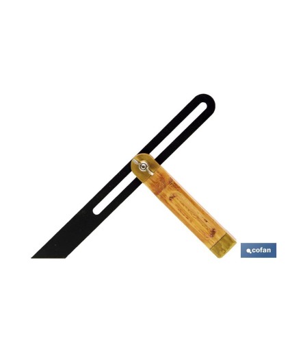 Escuadra biselada regulable | Medidas: 250 mm | Mango de madera | Hoja de acero inoxidable