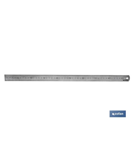 Regla de acero inoxidable | Escala métrica con marcas claras | Medidas de la regla: 600 mm