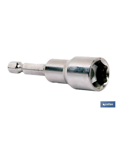 Adaptador de taladro 1/4 imantado para tornillos | Alojamiento del tornillo imantado | Medidas desde SW 5 hasta SW 13 mm
