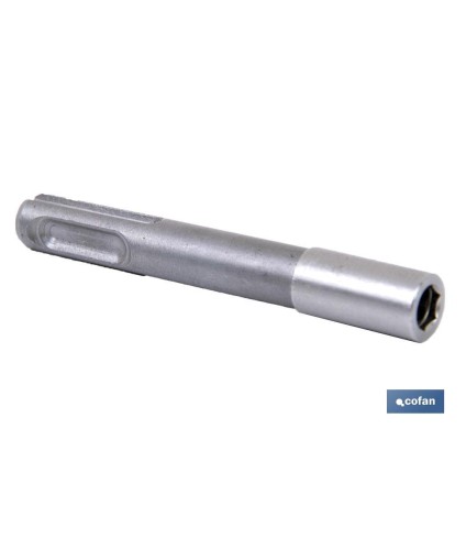Adaptador porta puntas Imantado con acople SDS plus | Medidas SDS plus x 98 x 11 mm | Cambio de puntas imantado