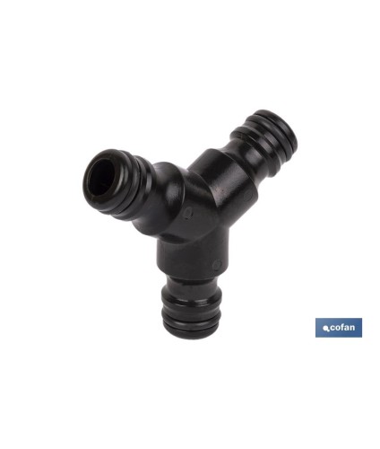 Conector triple en forma \\\"Y\\\" para mangueras de jardín | Rosca macho para empalmes | Ideal para jardinería y agricultura