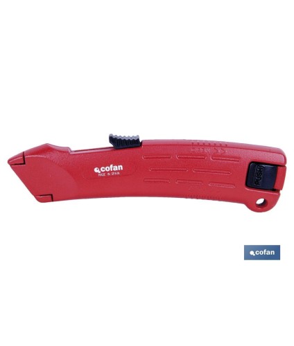 Cúter retráctil Zamak | Automático | Cuerpo compacto y ligero | Fabricado en acero inoxidable
