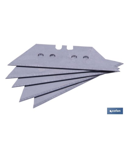 Pack de 5 cuchillas | Trapezoidales | Medidas de la cuchilla: 60 mm