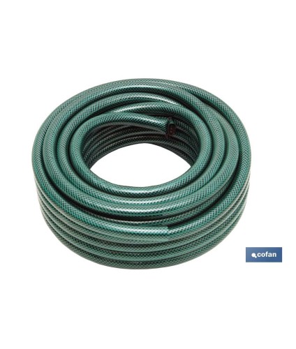 Manguera de 3 capas | Fabricado en PVC de color verde | Con medida Ø 15 mm | Longitud en 15 y 20 metros
