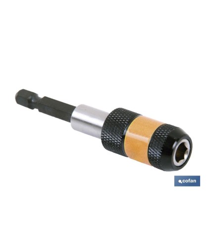 Adaptador porta puntas automático | Medidas 1/4 x 77 mm  | Cambio de puntas rápido