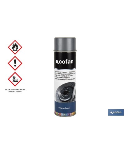 Limpiador de frenos y embragues 500 ml | Eliminador de aceite, grasas y suciedades | Secado rápido