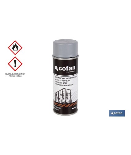 Pintura en spray Imprimación | Color Gris | Antióxido | Envase de 400 ml
