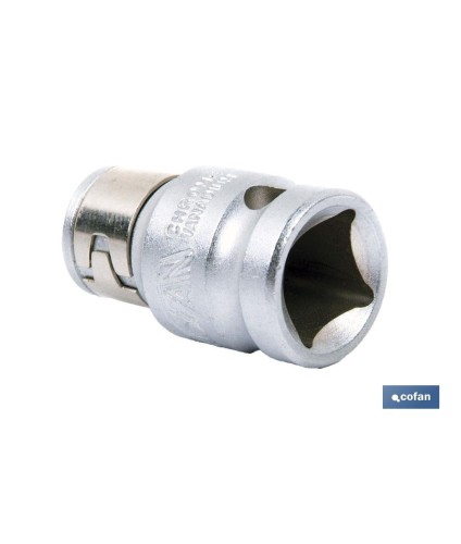 Adaptador de carraca para puntas 5/6 | Fabricado en acero al cromo vanadio | Medidas del adaptador de 3/8