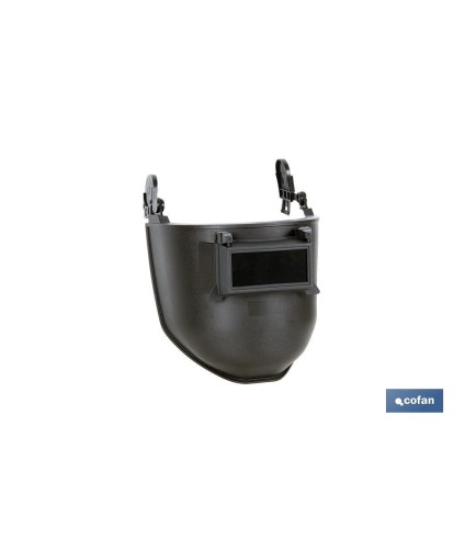 Máscara de soldar | Adaptable a casco de obra | Color negro