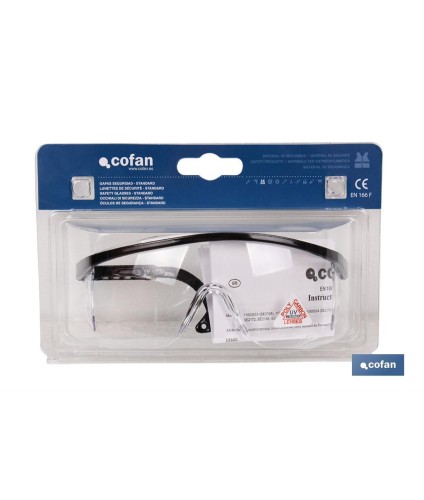Blíster Gafas de Seguridad | Con lente clara | Modelo Estándar | EN 166:2001
