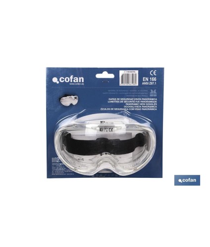 Gafas de Protección contra Proyecciones | Confortables y Ligeras | Ajuste con Goma | Protección UV | Blíster
