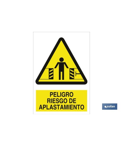 riesgo de aplastamiento. El diseño de la señal puede variar, pero en ningún caso se variará el significado de la misma.