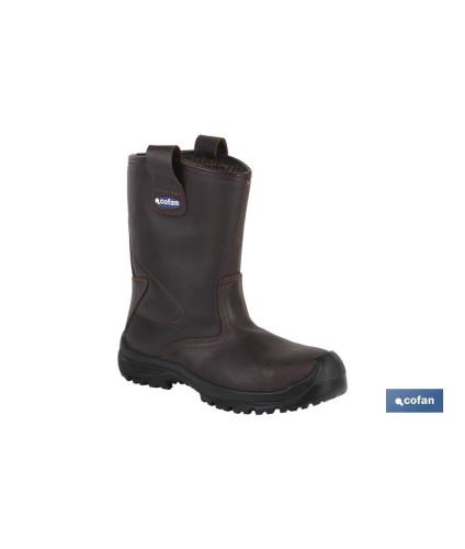 Bota de Piel | Forrada | Seguridad S3 | Modelo Megan | Calzado de Seguridad | Color Marrón