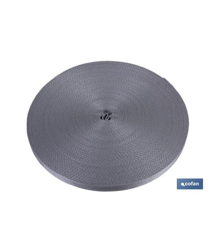 Rollo cinta persiana 17mm x 50m gris