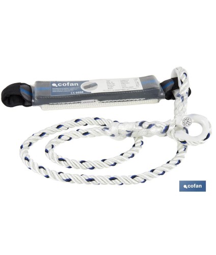 Absorbedor de Energía | Con Cuerda de Seguridad de 1,5 m | Color Blanco