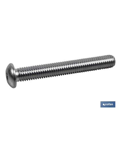 Tornillo Allen DIN ISO 7380 | Rosca total | Clase 10.9 zincado | Medidas desde M-4 hasta M-10